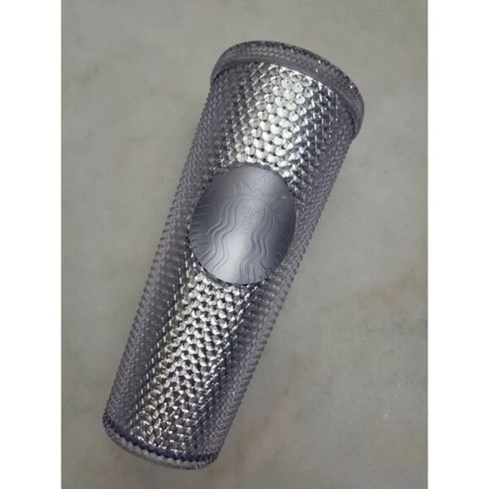 New Starbucks Clear Diamond Crystal Studded 24 oz Cold‎ Cup Tumbler